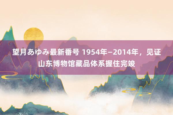 望月あゆみ最新番号 1954年—2014年，见证山东博物馆藏品体系握住完竣