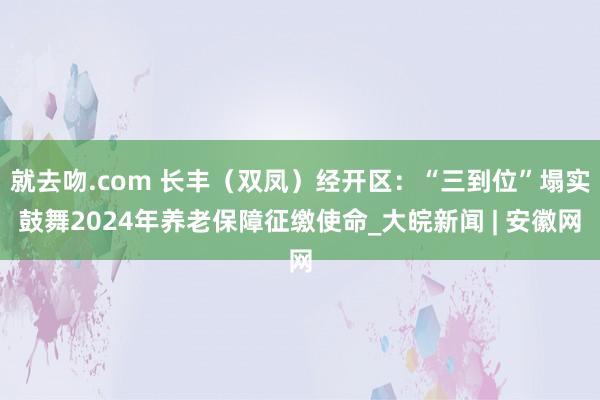 就去吻.com 长丰（双凤）经开区：“三到位”塌实鼓舞2024年养老保障征缴使命_大皖新闻 | 安徽网